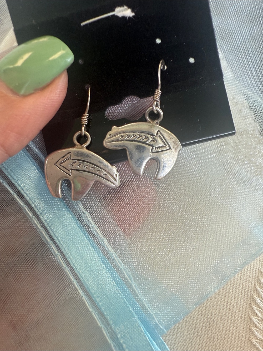 Sterling Silver 925  Bear Dangle Earrings - Women's Accessories